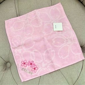 Celine Cherry blossom pink cotton handkerchief baby hand towel